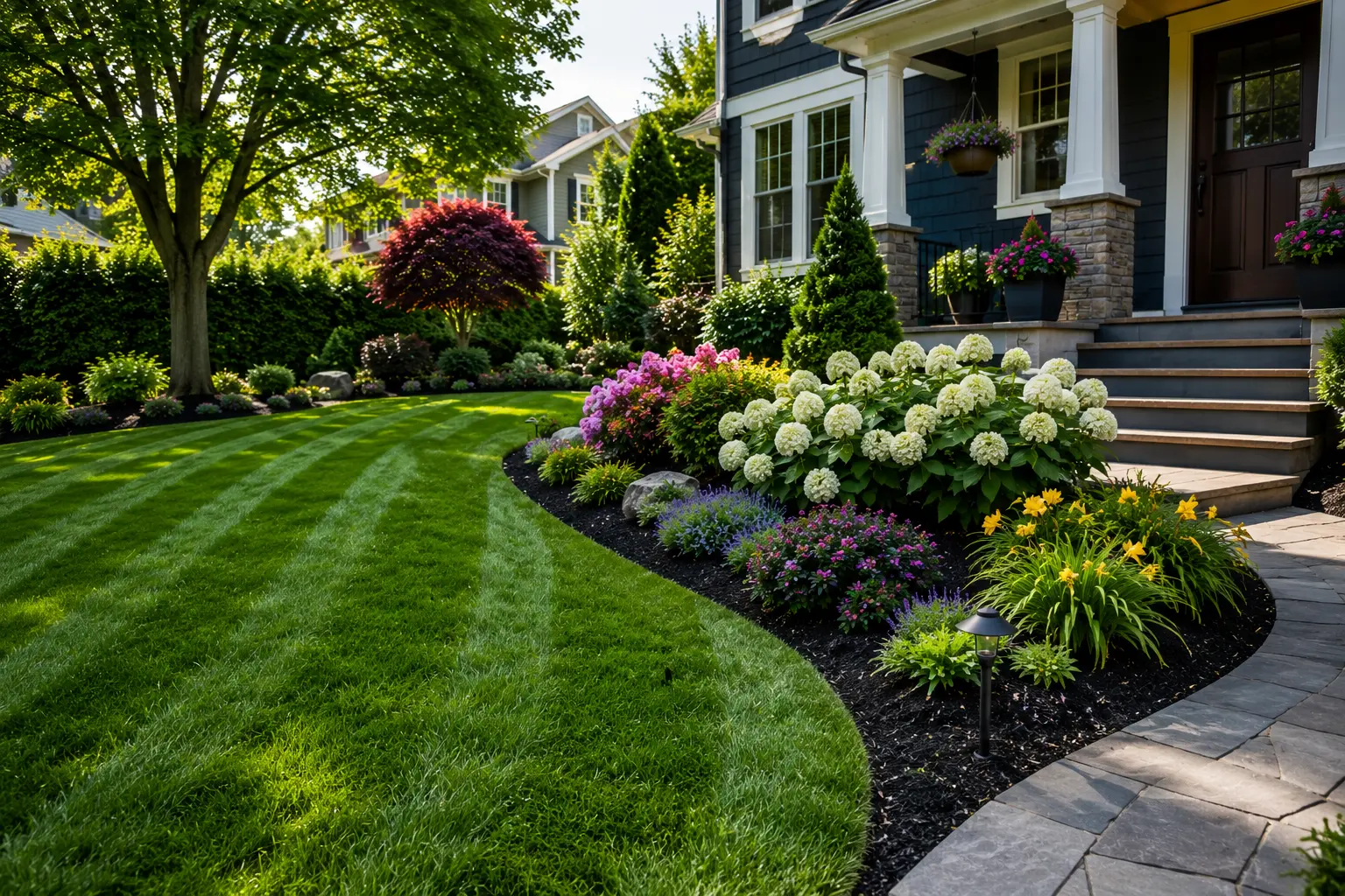 Professional lawn care project in New Haven CT