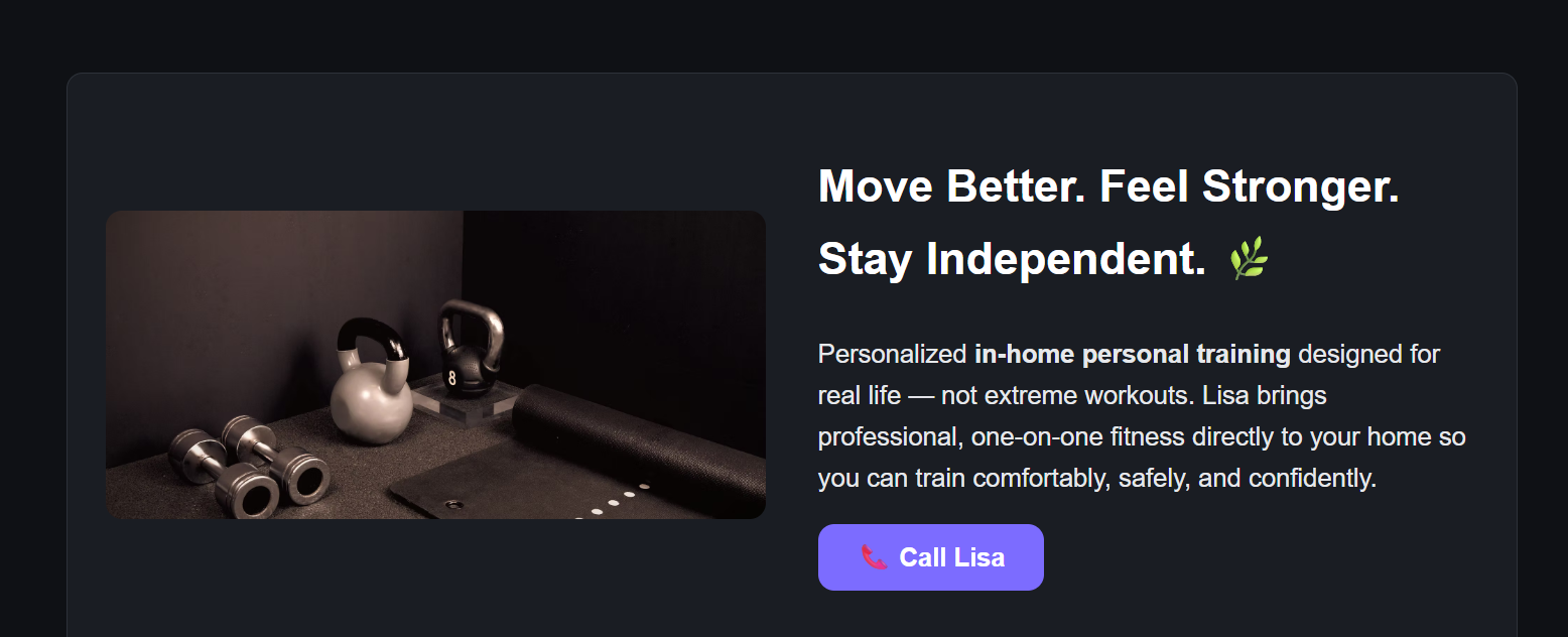 Lisa DeRosa Fitness website project